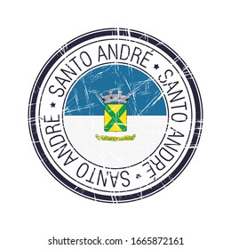 City of Santo Andre, Brazil postal rubber stamp, vector object over white background