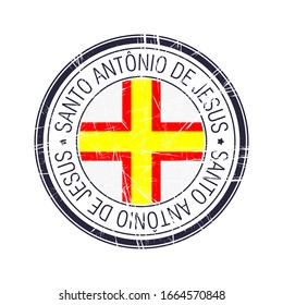 City of Santo Antonio De Jesus, Brazil postal rubber stamp, vector object over white background