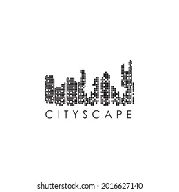 City scape building logo design vector template