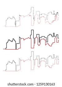 City scape handdraw and line