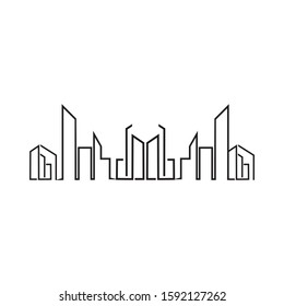 City scape inspiration  illustration logo design vector template