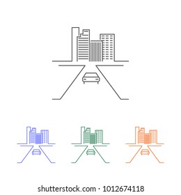 City scape line icon. Element of cityscape multi colored icons for mobile concept and web apps. Thin line icon for website design and development, app development. Premium icon on white background
