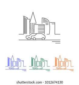 City scape line icon. Element of cityscape multi colored icons for mobile concept and web apps. Thin line icon for website design and development, app development. Premium icon on white background