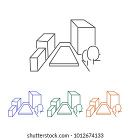 City scape line icon. Element of cityscape multi colored icons for mobile concept and web apps. Thin line icon for website design and development, app development. Premium icon on white background