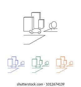 City scape line icon. Element of cityscape multi colored icons for mobile concept and web apps. Thin line icon for website design and development, app development. Premium icon on white background