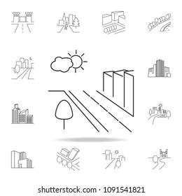 City scape line icon. Element for mobile concept and web apps. Thin line vector icon for website design and development, app development. Premium icon on white background