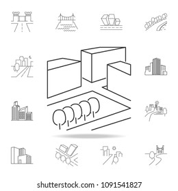 City scape line icon. Element for mobile concept and web apps. Thin line vector icon for website design and development, app development. Premium icon on white background