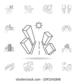 City scape line icon. Element for mobile concept and web apps. Thin line vector icon for website design and development, app development. Premium icon on white background