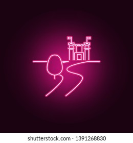 City scape line neon icon. Elements of City set. Simple icon for websites, web design, mobile app, info graphics