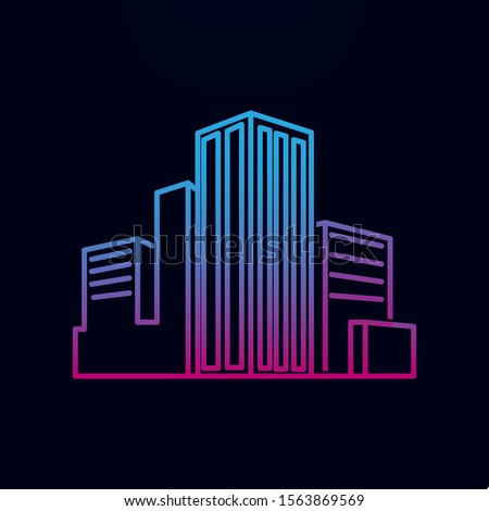 City scape line nolan icon. Simple thin line, outline vector of city icons for ui and ux, website or mobile application