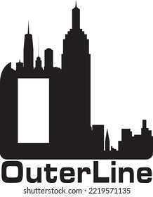 City scape logo, skyline logo, Real estate logo, OL logo