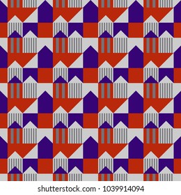 City scape seamless pattern. Suitable for screen, print and other media.
