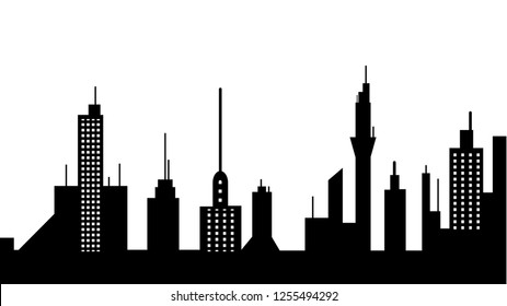 City scape silhouette icon. Element of cityscapes illustration. Signs and symbols icon can be used for web, logo, mobile app, UI, UX