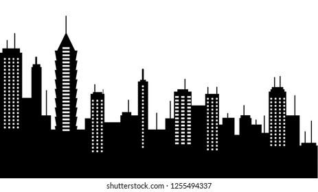 City scape silhouette icon. Element of cityscapes illustration. Signs and symbols icon can be used for web, logo, mobile app, UI, UX