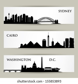 City scapes banners - vector illustration