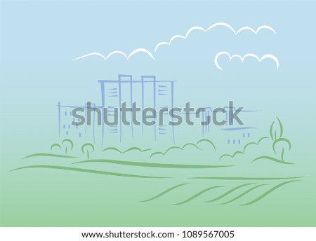 City scene, modern abstract city background