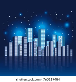 city scene at night 