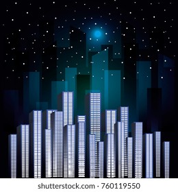 city scene at night 