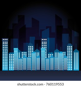 city scene at night 