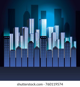 city scene at night 