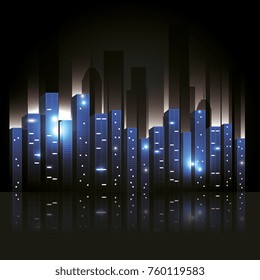 city scene at night 