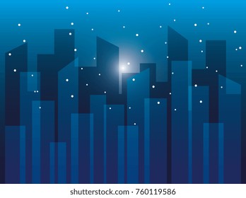 city scene at night 