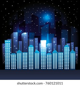 city scene at night 