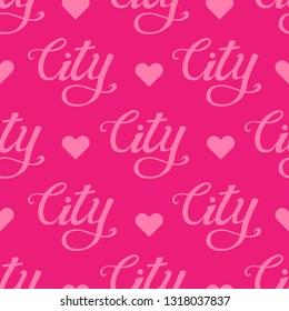 City seamless pattern vector illustration