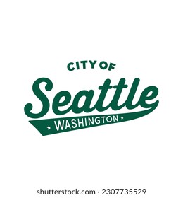 City of Seattle lettering design. Seattle, Washington typography design. Vector and illustration.