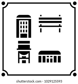 city set icon vector