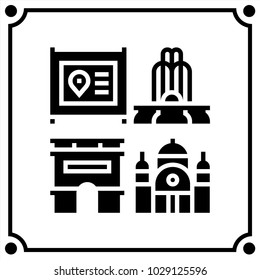 city set icon vector