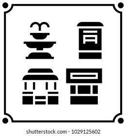 city set icon vector