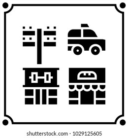 city set icon vector