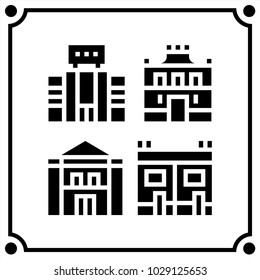 city set icon vector