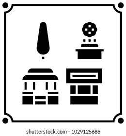 city set icon vector