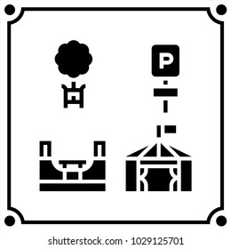 city set icon vector