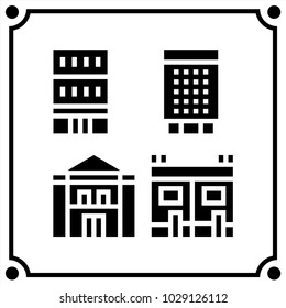 city set icon vector