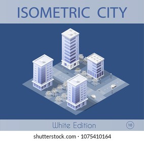 City set modern skyscraper building for Urban cityscape, house design town, architecture the home estate construction. Graphic vector illustration.