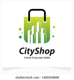 City Shop Logo Design Template Stock Vector (Royalty Free) 1400244848 ...