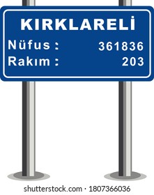 City Sign Vector - Türkei City Entry Sign
