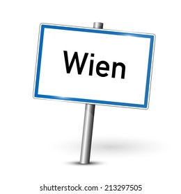 City sign - Wien - Vienna - Austria