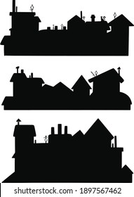 City silhouette. Background, town. symbol. icon. illustration