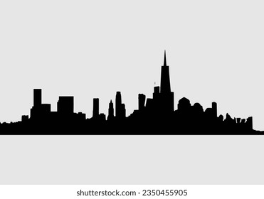 City Silhouette with black color