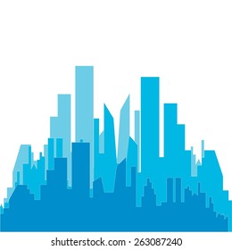 City silhouette. Buildings icon