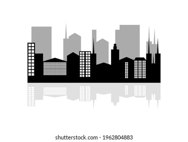 
City. Silhouette of the city.Vector illustration