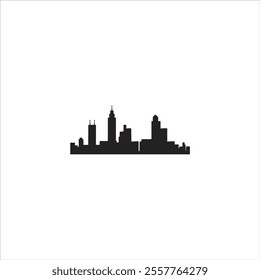 City silhouette design in black and white background