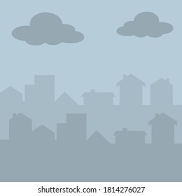 city silhouette grey color background illustration design vector