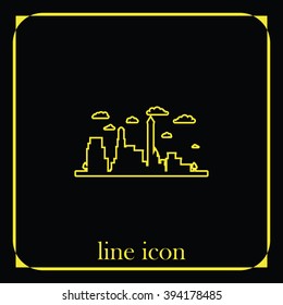 City silhouette icon.