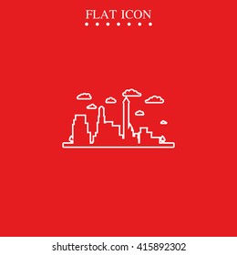 City silhouette icon.