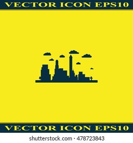 City silhouette icon.